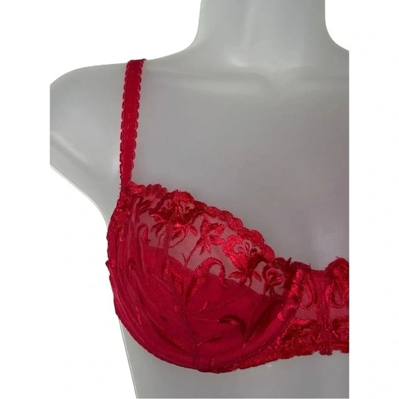 1763. VICTORIA’S SECRET LACE SEMI SHEER BRA LITTLE PADDING UNDERWIRE SIZE‎ 36B - Picture 3 of 7